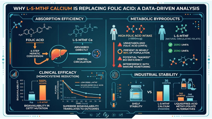 Why L-5-MTHF Calcium is replacing folic acid