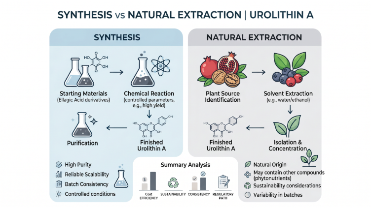 Synthesis vs. Natural Extraction Analysis of Urolithin A