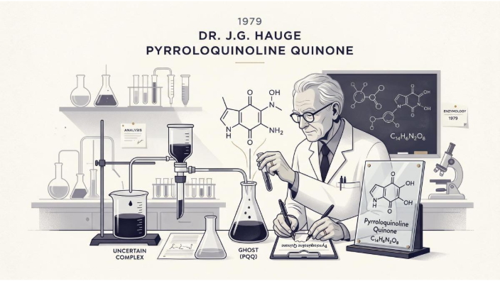 Molecular structure discovery of pyrroloquinoline quinone