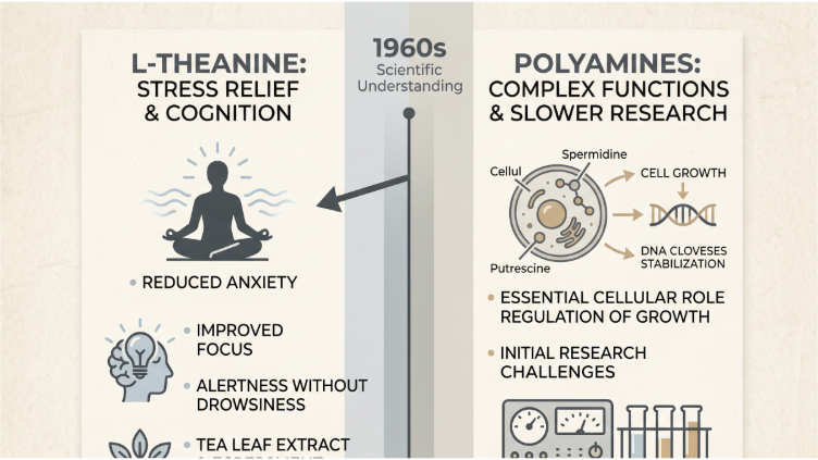 Why L-Theanine Outpaced Polyamines in the 1960s