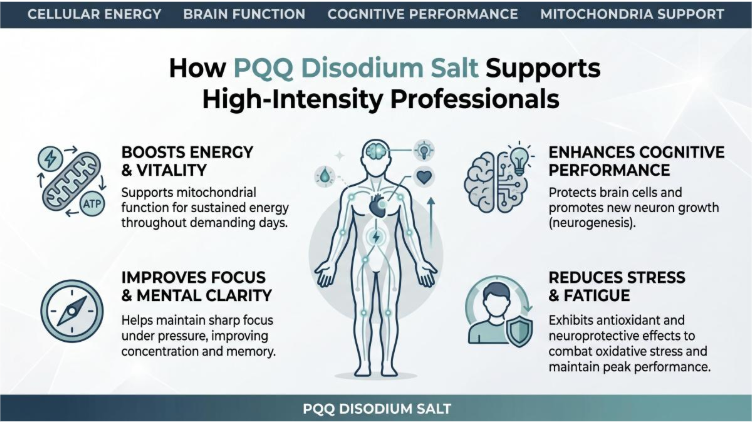 How PQQ Disodium Salt Support High-Intensity Professionals